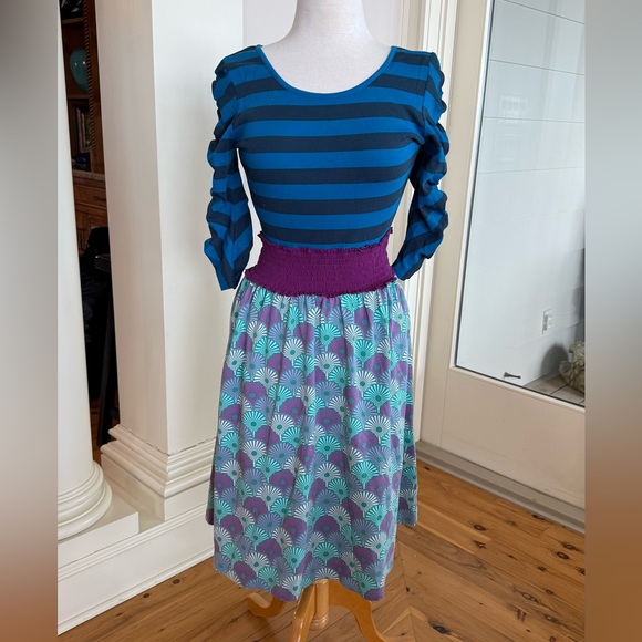 Matilda Jane Dresses & Skirts - NWT Matilda Jane Blue and Navy Striped Dress